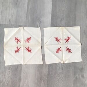 100% LINEN POCKET SQUARE MENS SCARF HANDKERCHIEF SET OF TWO